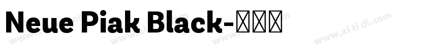 Neue Piak Black字体转换